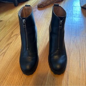 Madewell Black Leather Ankle Boots